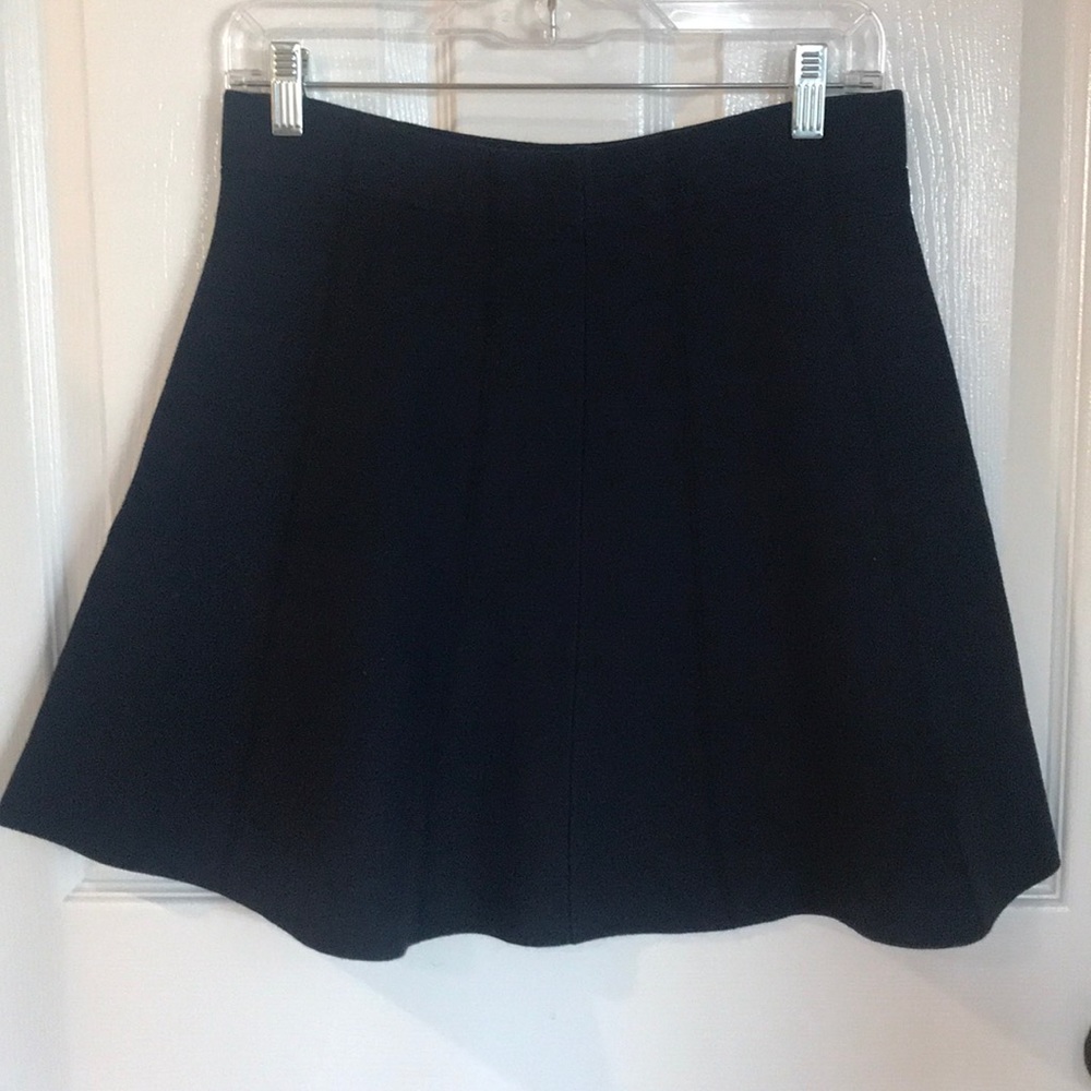 Navy knit swing skirt